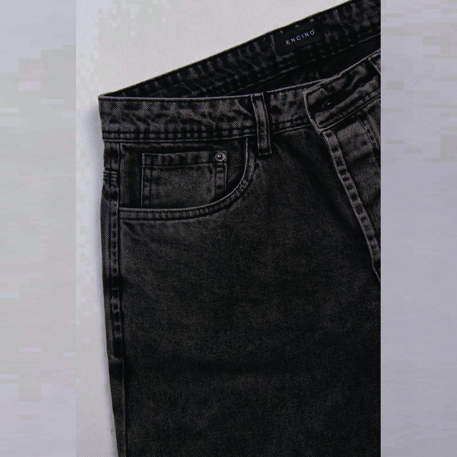 شلوار جین مردانه ان سی نو مدل مام ساده 111 رنگ ذغالی -  - 5