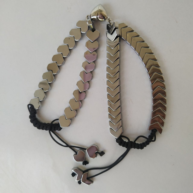 دستبند مدل مگنتی طرح قلب  کد MZ3 مجموعه 2 عددی