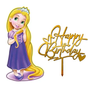 تاپر تزیین کیک مدل گیسوکمند مجموعه 2 عددی