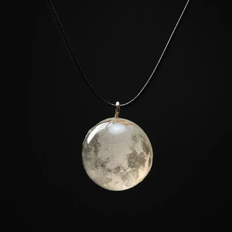 گردنبند مدل ماه شبتاب کد PRG-1026