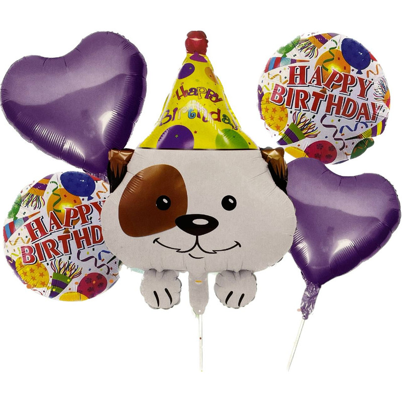 بادکنک فویلی طرح سگ خالدار کد 05 مجموعه 5 عددی