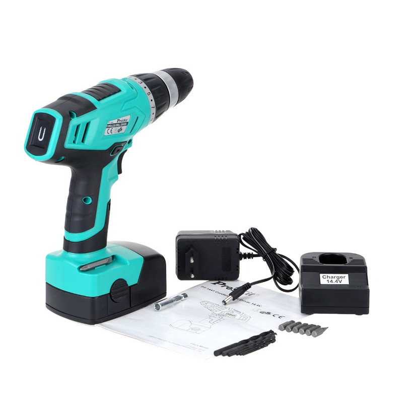 دریل پیچ گوشتی چکشی شارژی پروسکیت مدل PT-1441F