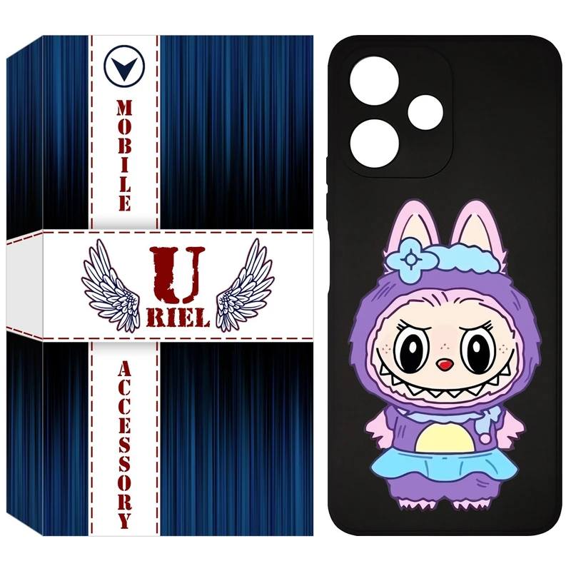 کاور یوریل مدل KSH کد 141 طرح عروسک لبوبو مناسب برای گوشی موبایل شیائومی Redmi 12 5G / Note 12R / Poco M6 Pro 5G