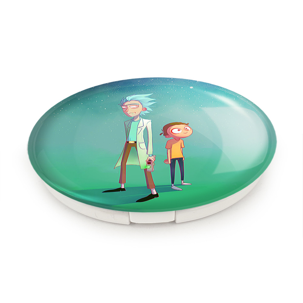 آینه جیبی خندالو طرح انیمیشن ریک و مورتی Rick and Mort مدل تاشو کد 26390