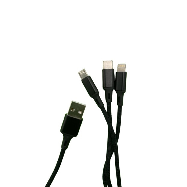 کابل تبدیل USB به microUSB / USB-C / لایتنینگ لامیو مدل N112S طول 1.2 متر