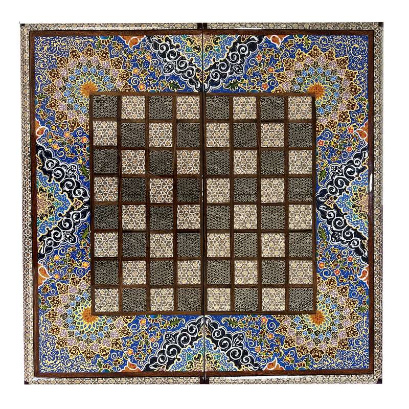 صفحه شطرنج خاتم کاری مدل تذهیب کد T118
