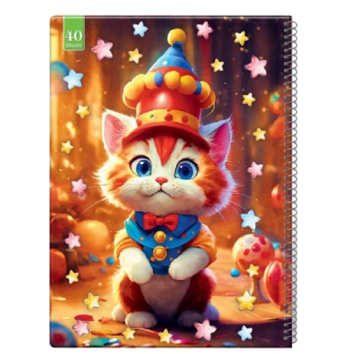 دفتر مشق 40 برگ مدل مجلد طرح کیوت کد 4060