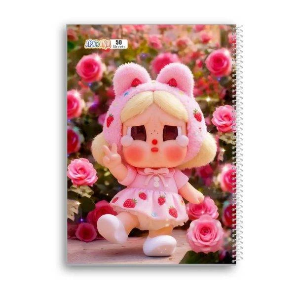 دفتر مشق 50 برگ سیمی آپادانا مدل Cry Baby کد003 