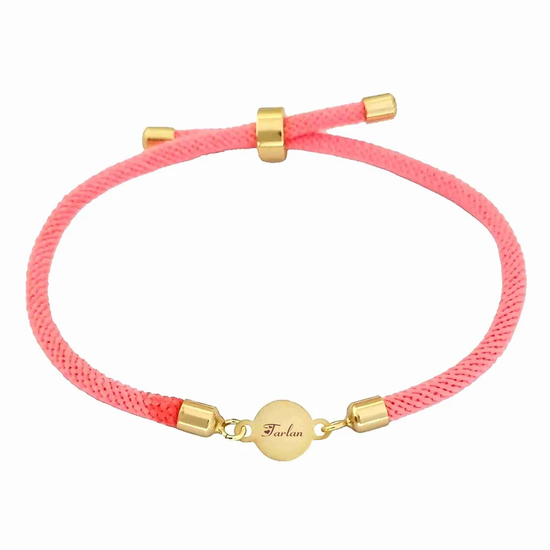 دستبند طلا 18 عیار زنانه لیردا مدل اسم ترلان 6766