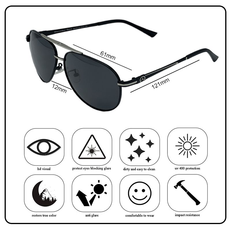 عینک آفتابی مردانه مرسدس بنز مدل BZ749  -  - 4