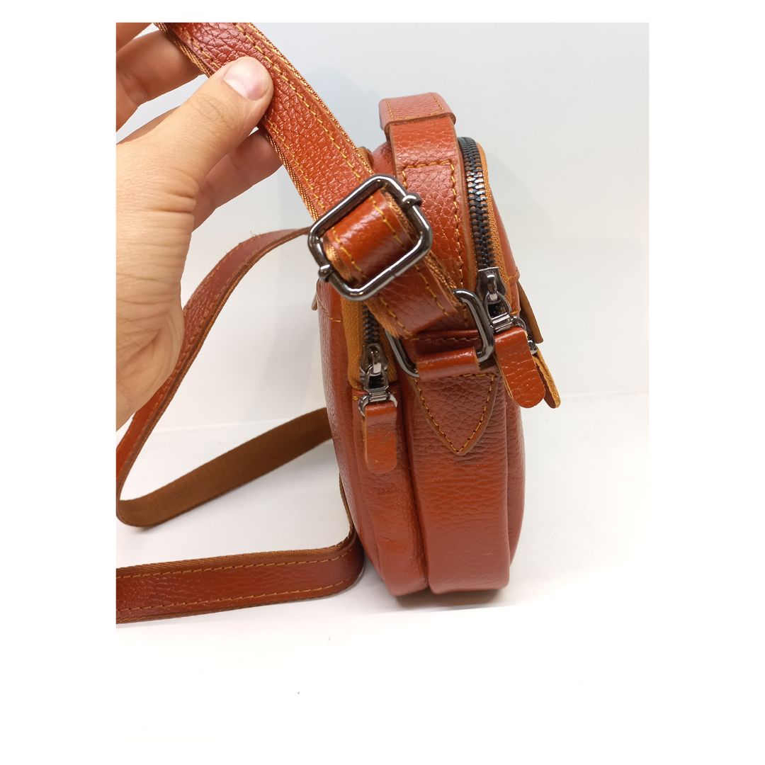 کیف رودوشی مردانه سرزمین چرم مدل رادان کد 301356 فلوتر -  - 2