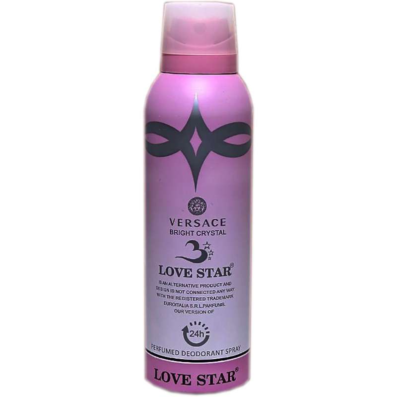 اسپری زنانه لاو استار مدل VERSACE BRIGHT CRYSTAL حجم 200 میلی لیتر اسپری زنانه لاو استار مدل VERSACE BRIGHT CRYSTAL حجم 200 میلی لیتر