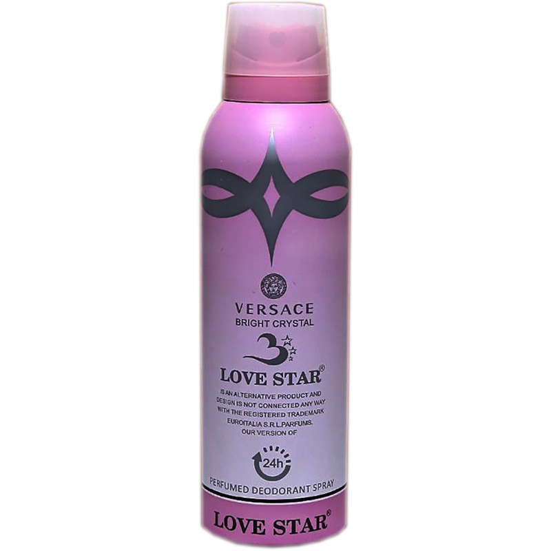 اسپری زنانه لاو استار مدل VERSACE BRIGHT CRYSTAL حجم 200 میلی لیتر اسپری زنانه لاو استار مدل VERSACE BRIGHT CRYSTAL حجم 200 میلی لیتر