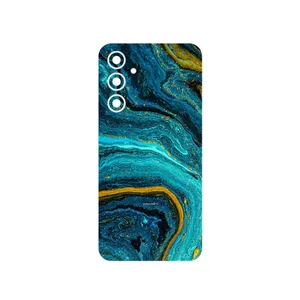 MAHOOT Turquoise marblewith golden streaks Cover Sticker for Samsung Galaxy A54