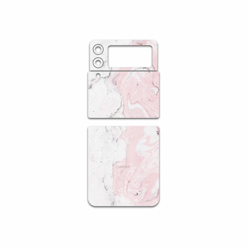 برچسب پوششی ماهوت مدل Blanco-Pink-Marble مناسب برای گوشی موبایل سامسونگ Galaxy Z Flip3 5G