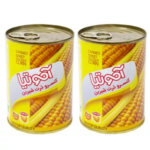 کنسرو ذرت شیرین آموتیا - 400 گرم بسته 2 عددی