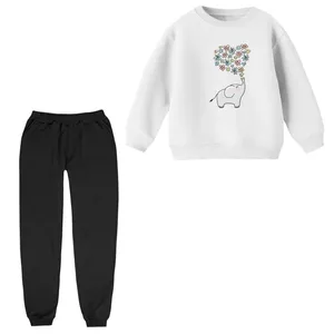 ست سویشرت و شلوار مدل فیل و گل