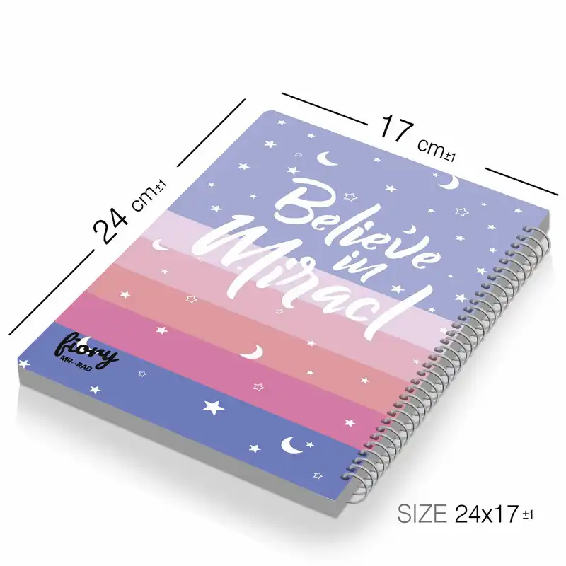 دفتر مشق مستر راد مدل ماه و ستاره طرح فیوری کد 1724