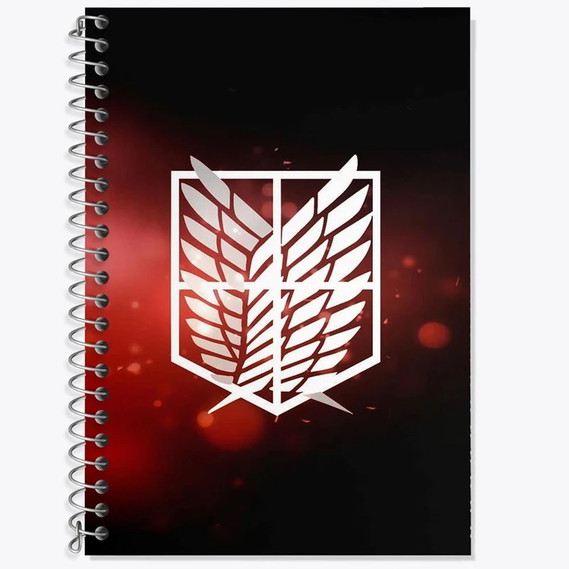دفتر لغت 50 برگ خندالو مدل بال آزادی انیمه اتک آن تایتان Attack on Titan کد 10971