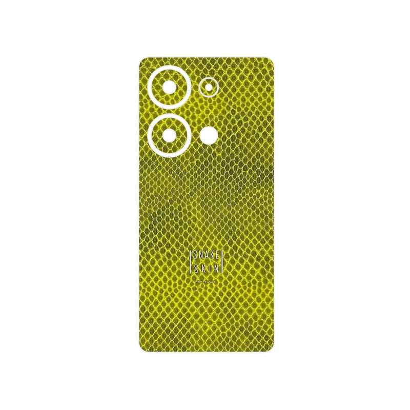 برچسب پوششی ماهوت مدل Yellow Snake Skin مناسب برای گوشی موبایل شیائومی Redmi Note 13 Pro 4G