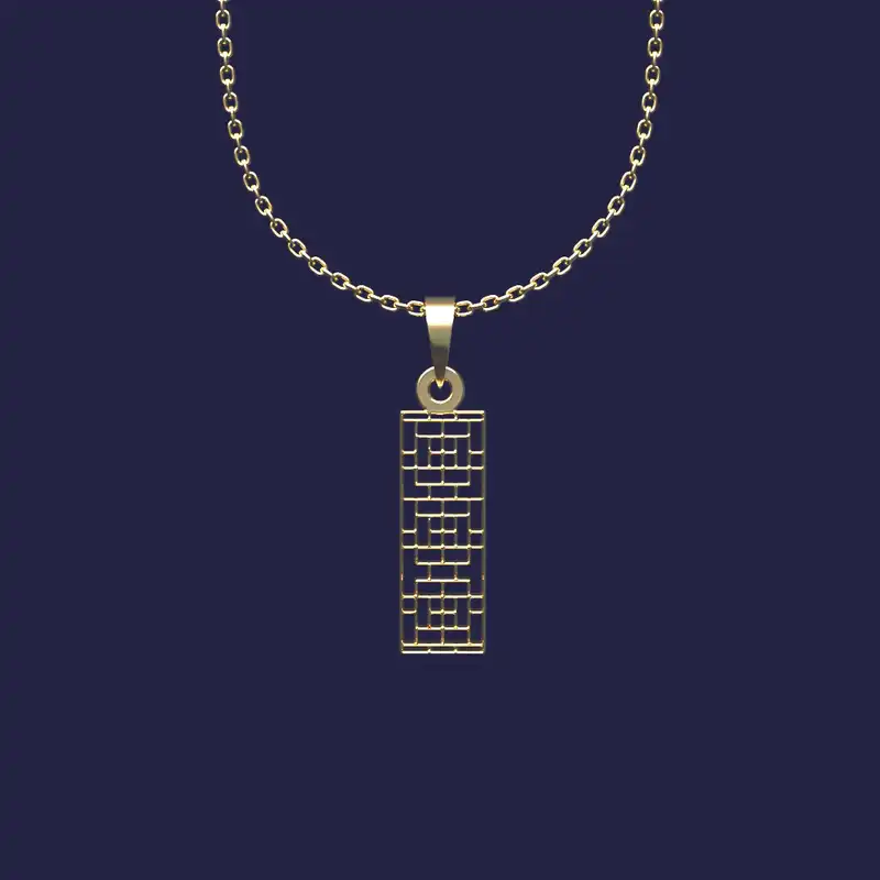 گردنبند طلا 18 عیار زنانه مدوپد مدل هندسی کد Z2-1-1139