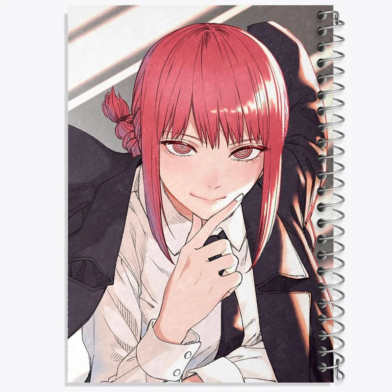 دفتر مشق 100 برگ خندالو طرح ماکیما انیمه مرد اره ای Chainsaw Man کد 22334