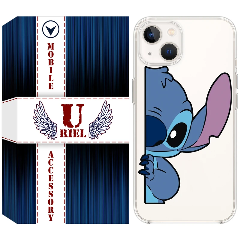 کاور یوریل قاب مدل Clear کد 74 طرح استیچ مناسب برای گوشی موبایل اپل iPhone 13 mini