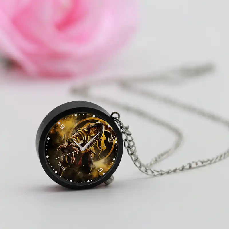 ساعت گردنبندی عقربه ای ناکسیگو مدل مورتال کامبت کد NF12804