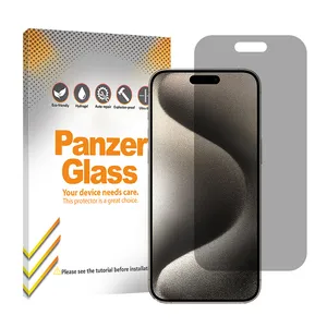 Panzer Glass Resistant model privacy screen protector suitable for Apple iPhone 15 Pro Max mobile phone