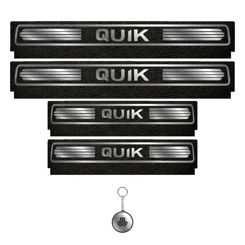 برچسب پارکابی خودرو لندمون کد LM106 MS مناسب برای کوییک مجموعه 4 عددی به همراه جا کلیدی