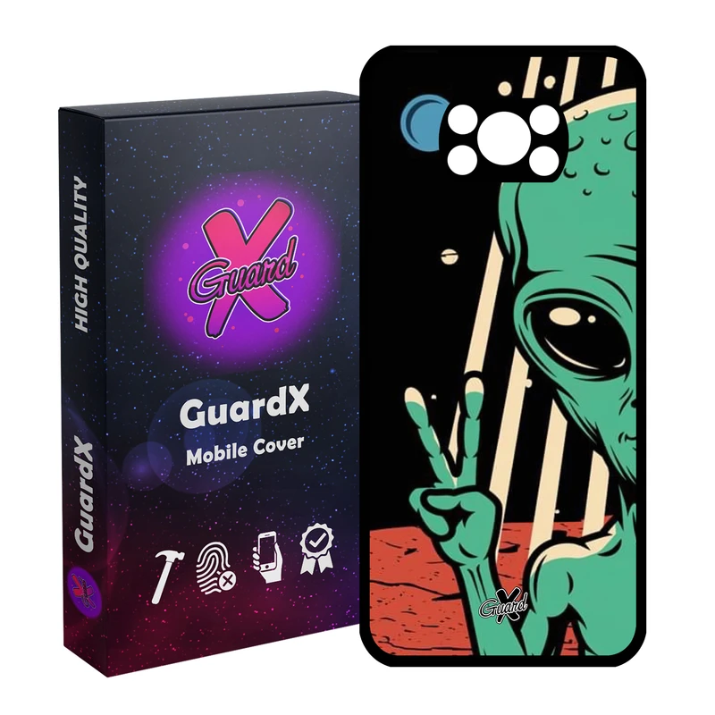 کاور گارد ایکس طرح Alien مدل Glass10499 مناسب برای گوشی موبایل شیائومی Poco X3 NFC/Poco X3/Poco X3 Pro
