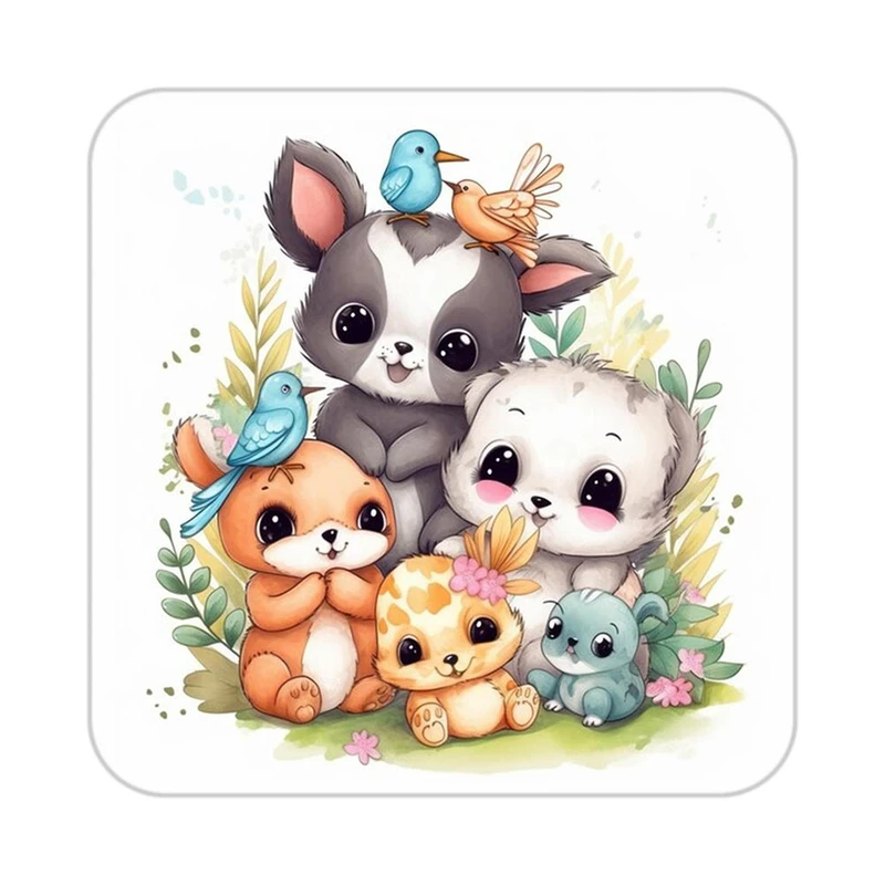 زیر لیوانی کاکتی طرح حیوانات کارتونی مدل mp28592