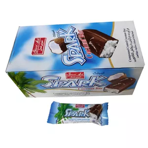 فراورده نارگیلی با روکش کاکا‌ئو اسپارک شیرین عسل - 18 گرم بسته 24 عددی
