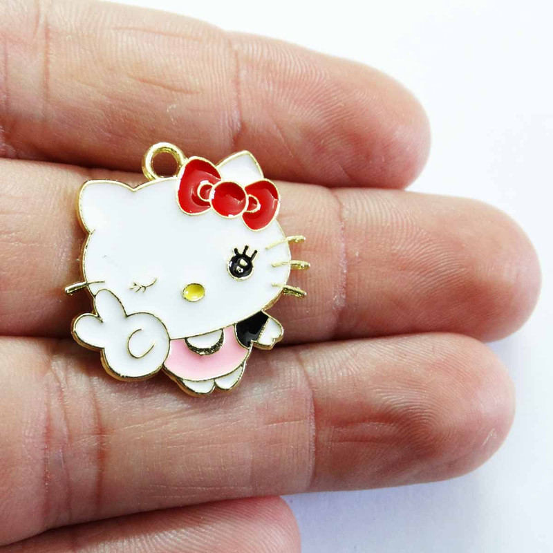 آویز گردنبند بچگانه مدل کیتی شیطون کد AG 1034 آویز گردنبند بچگانه مدل کیتی شیطون کد AG 1034