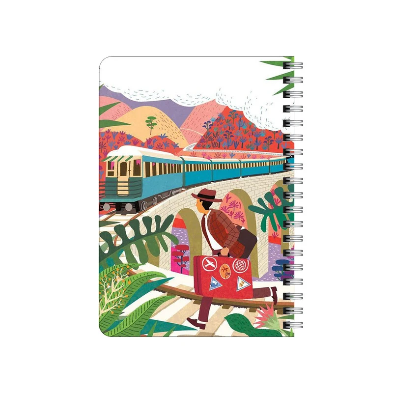 دفترچه یادداشت بامبیلیپ مدل چوبی طرح سفر و قطار کد 2000507