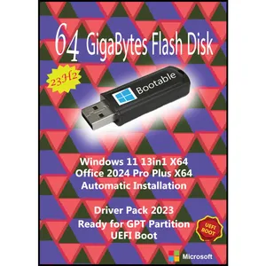 سیستم عامل Windows 11 23H2 13in1 X64 UEFI - Driver Pack Offline - Office 2024  نشر مایکروسافت