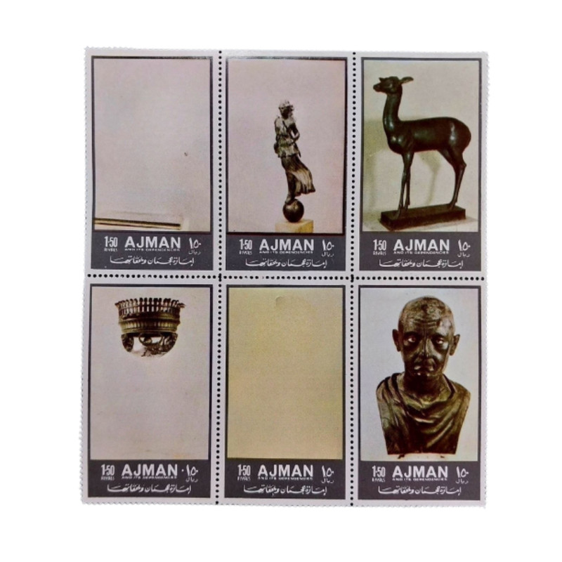 تمبر یادگاری مدل تندیس برنز مجموعه 6 عددی