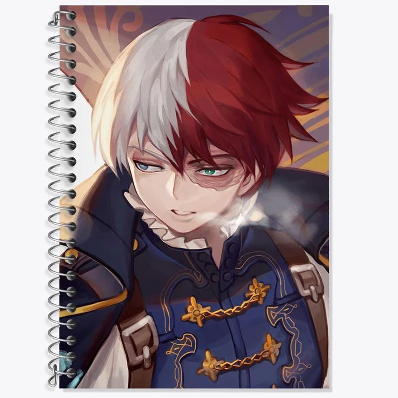 دفتر زبان 50 برگ خندالو مدل دو خط طرح شوتو تودوروکی انیمه قهرمان من کد 13233