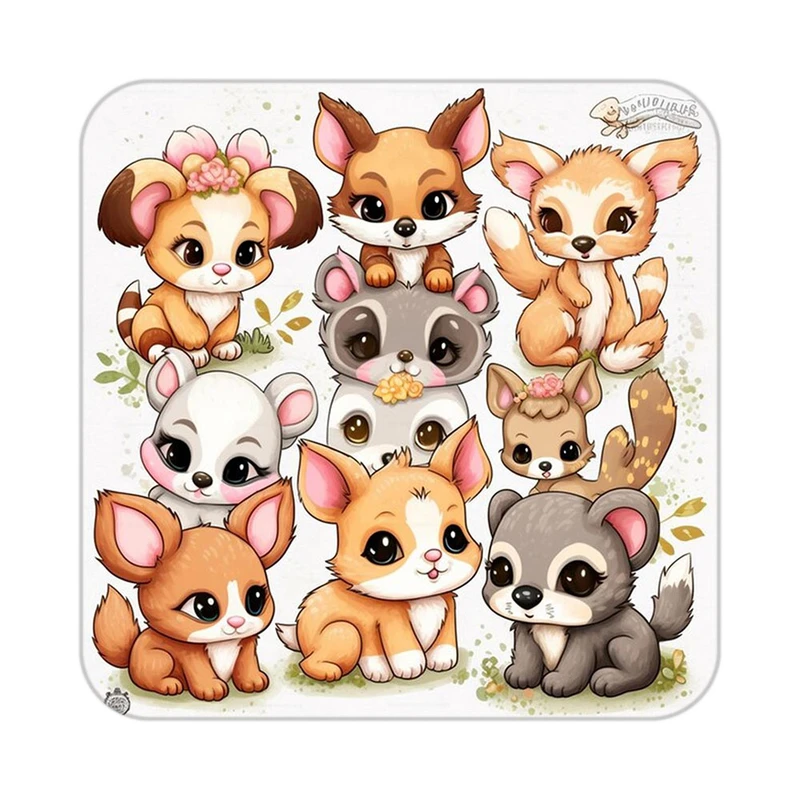 زیر لیوانی کاکتی طرح حیوانات کارتونی مدل mp28519