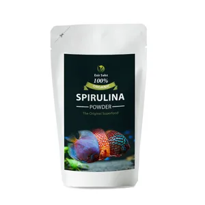 پودر مکمل غذای ماهی اکسیر سبز مدل PURE SPIRULINA بسته 50 گرم