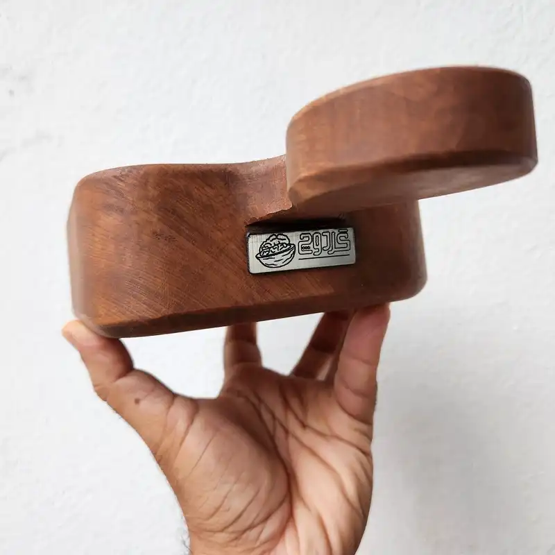 ظرف چوبی گردوچ مدل سرتاس کد DK-1201