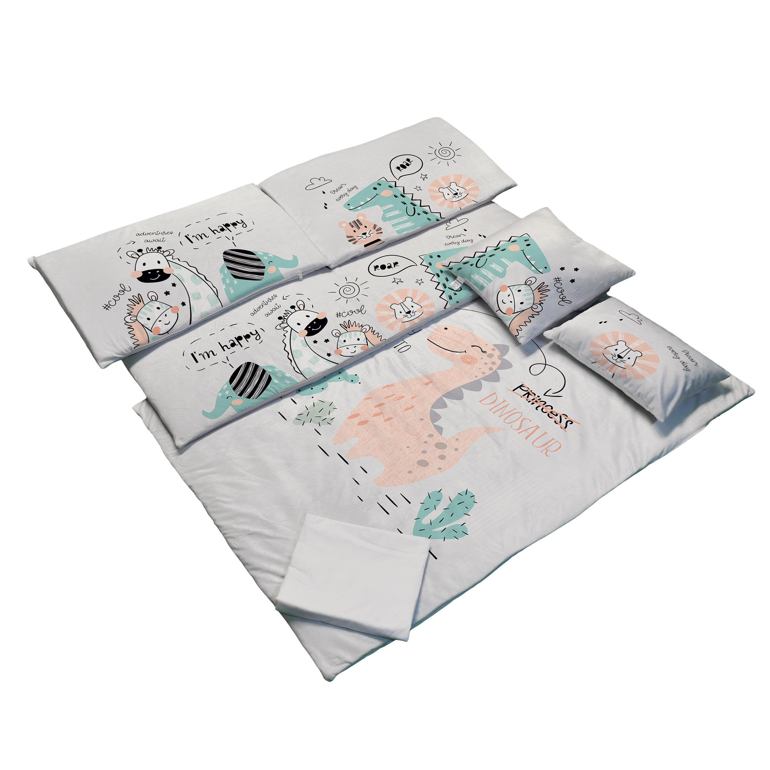 سرویس روتختی 7 تکه کودک مامزکیوتی مدل دایناسور SK64