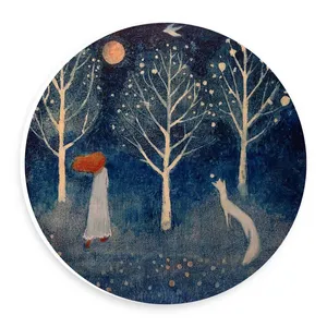 دیوارکوب طرح دختر و روباه مدل wtb269