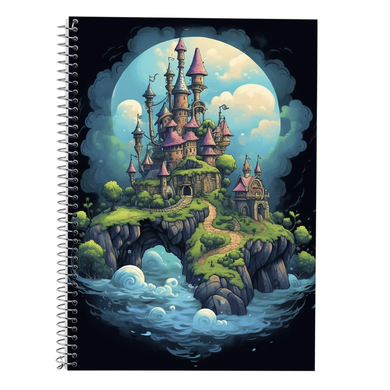 دفتر زبان 50 برگ مدوپد مدل دوخط طرح Ghibli کد DF2558