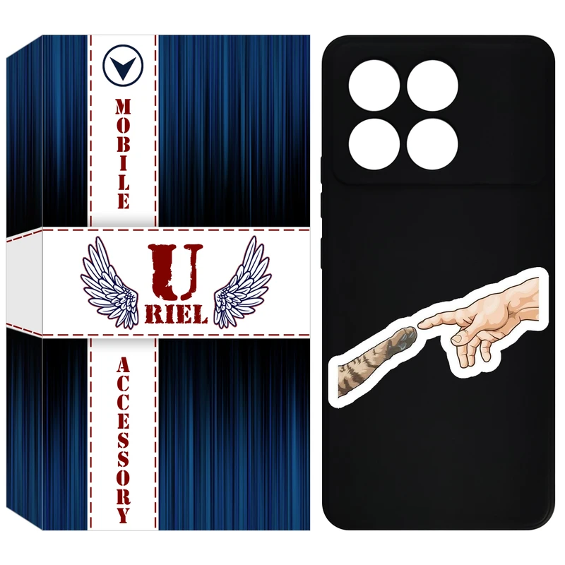 کاور یوریل مدل KSH کد 94 طرح دست گربه مناسب برای گوشی موبایل شیائومی Poco F6 Pro / Redmi K70 / K70 Pro