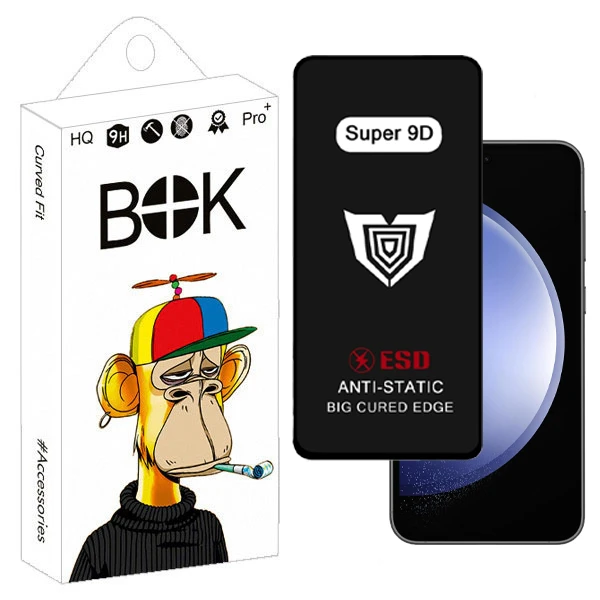 محافظ صفحه نمایش بوک مدل Super 9D Guard مناسب برای گوشی موبایل سامسونگ galaxy a54 / s23 fe