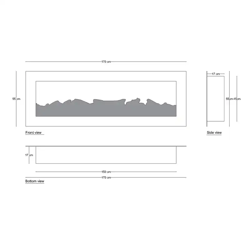 شومینه برقی اود آلوو مدل هیتر جلو چند رنگ170