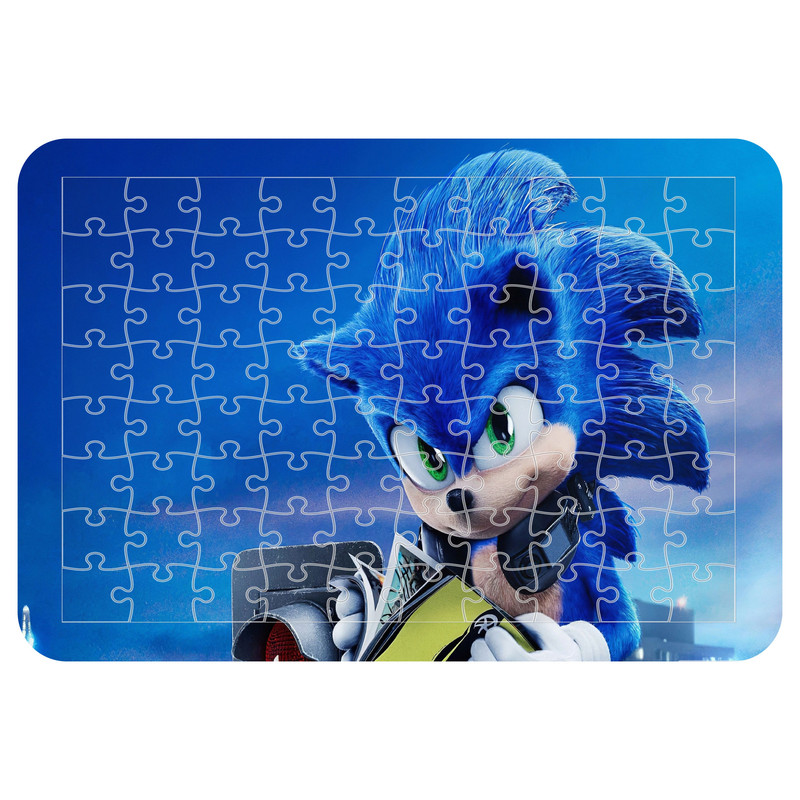 پازل 54 تکه اطلس آبی طرح کارتون سونیک مدل P1798