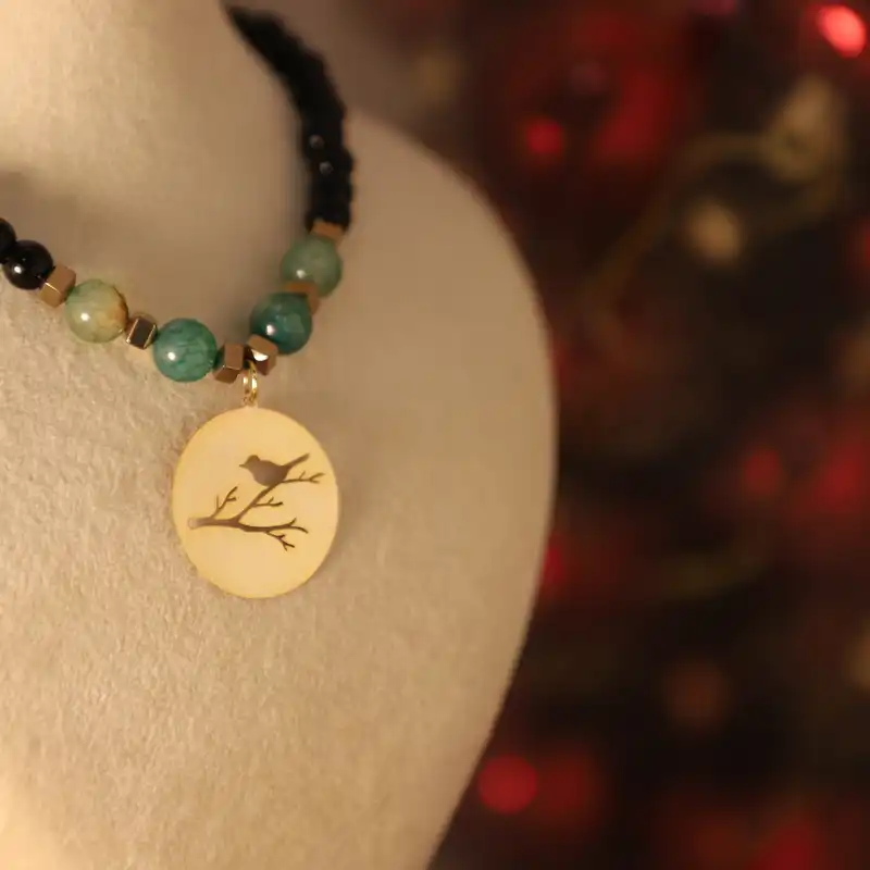 گردنبند طلا 18 عیار زنانه الن نار مدل پرنده N10402