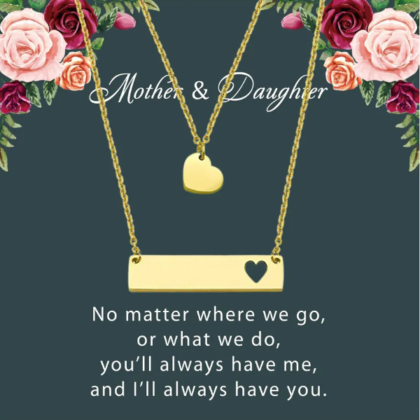 گردنبند دخترانه مدل break heart مجموعه 2 عددی